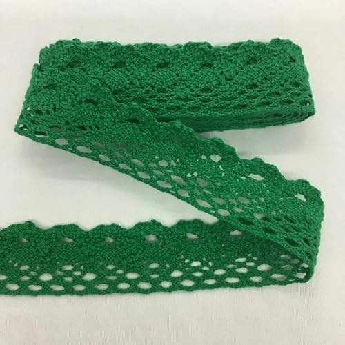 Lisiengürtel, Gehäkelte Spitzenborte aus Baumwolle, mehrfarbig, 1–4,5 cm x 2 Yards, for Selbernähen und Dekorieren(C-0102-12 Green2.8cm) von NIUSABOU