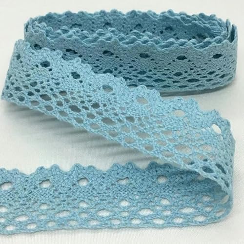 Lisiengürtel, Gehäkelte Spitzenborte aus Baumwolle, mehrfarbig, 1–4,5 cm x 2 Yards, for Selbernähen und Dekorieren(C-0102-16 Lt.BLue2.5cm) von NIUSABOU