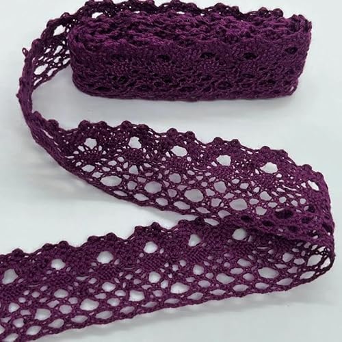 Lisiengürtel, Gehäkelte Spitzenborte aus Baumwolle, mehrfarbig, 1–4,5 cm x 2 Yards, for Selbernähen und Dekorieren(C-0102-28 (2.5cm)) von NIUSABOU