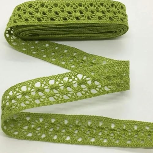 Lisiengürtel, Gehäkelte Spitzenborte aus Baumwolle, mehrfarbig, 1–4,5 cm x 2 Yards, for Selbernähen und Dekorieren(C-0176-6 Lt.Green 2cm) von NIUSABOU