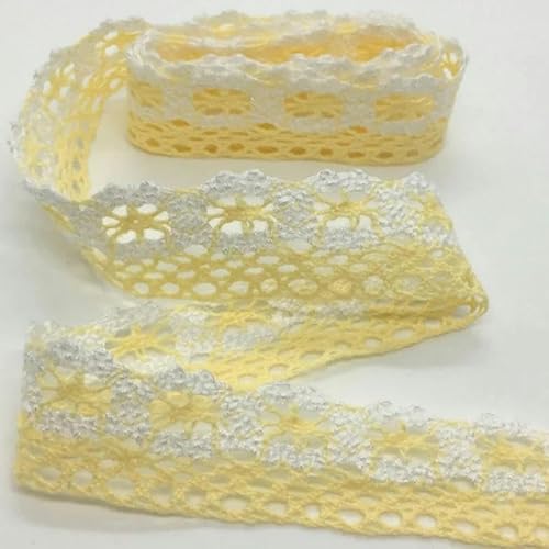 Lisiengürtel, Gehäkelte Spitzenborte aus Baumwolle, mehrfarbig, 1–4,5 cm x 2 Yards, for Selbernähen und Dekorieren(C-042-15 (2.5cm)) von NIUSABOU