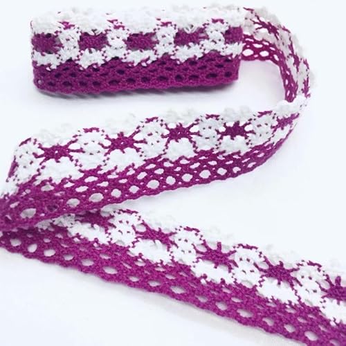 Lisiengürtel, Gehäkelte Spitzenborte aus Baumwolle, mehrfarbig, 1–4,5 cm x 2 Yards, for Selbernähen und Dekorieren(C-042-18 (2.5cm)) von NIUSABOU