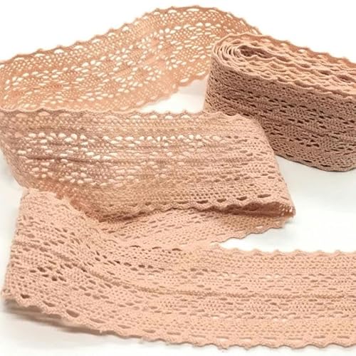 Lisiengürtel, Gehäkelte Spitzenborte aus Baumwolle, mehrfarbig, 1–4,5 cm x 2 Yards, for Selbernähen und Dekorieren(C023-3 (4.5cm)) von NIUSABOU