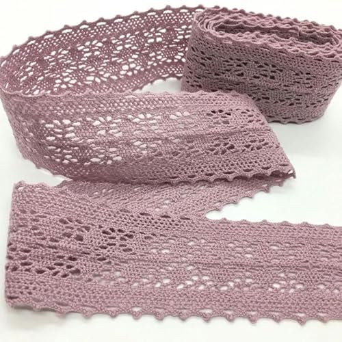 Lisiengürtel, Gehäkelte Spitzenborte aus Baumwolle, mehrfarbig, 1–4,5 cm x 2 Yards, for Selbernähen und Dekorieren(C023-4 (4.5cm)) von NIUSABOU
