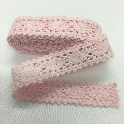 Lisiengürtel, Gehäkelte Spitzenborte aus Baumwolle, mehrfarbig, 1–4,5 cm x 2 Yards, for Selbernähen und Dekorieren(C027-6 Lt.Pink 2cm) von NIUSABOU