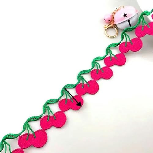 Lisiengürtel, Hochzeits-Obst-förmige Applikation, bestickte Spitzenborte, 40 mm, 100% Polyester, 1 Yard, mehrfarbig(01) von NIUSABOU