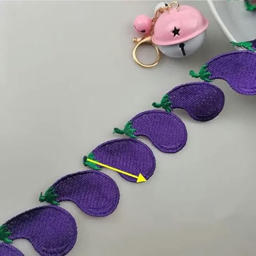 Lisiengürtel, Hochzeits-Obst-förmige Applikation, bestickte Spitzenborte, 40 mm, 100% Polyester, 1 Yard, mehrfarbig(06) von NIUSABOU