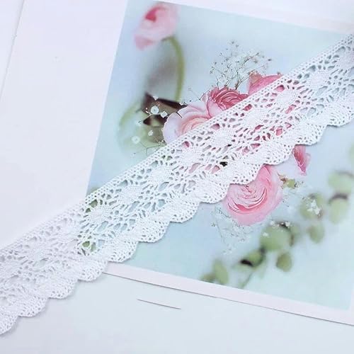 Lisiengürtel, Spitzenband aus Polyester, gehäkelt, bestickt, for Hochzeiten, Bastelarbeiten, Nähen, mehrere Breiten (35–60 mm), Packung mit 5 oder 10 Yards(2-Width 40mm,10yards) von NIUSABOU