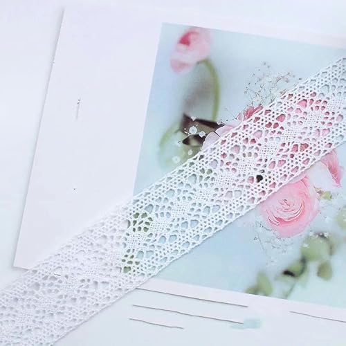 Lisiengürtel, Spitzenband aus Polyester, gehäkelt, bestickt, for Hochzeiten, Bastelarbeiten, Nähen, mehrere Breiten (35–60 mm), Packung mit 5 oder 10 Yards(4-Width 40mm,5yards) von NIUSABOU
