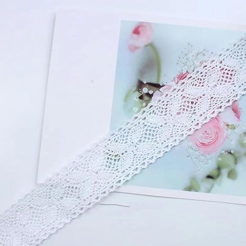 Lisiengürtel, Spitzenband aus Polyester, gehäkelt, bestickt, for Hochzeiten, Bastelarbeiten, Nähen, mehrere Breiten (35–60 mm), Packung mit 5 oder 10 Yards(5-Width 40mm,5yards) von NIUSABOU