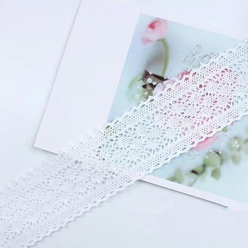 Lisiengürtel, Spitzenband aus Polyester, gehäkelt, bestickt, for Hochzeiten, Bastelarbeiten, Nähen, mehrere Breiten (35–60 mm), Packung mit 5 oder 10 Yards(9-Width 60mm,10yards) von NIUSABOU