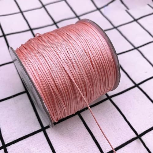 NIUSABOU Gewachste Polyester-Kordel, 0,5 0,8 1,0 1,5 2,0 mm gewachste Schnur gewachste Faden Schnur String Strap Halskette Seil Perlen(15,1.0mm(10meters)) von NIUSABOU