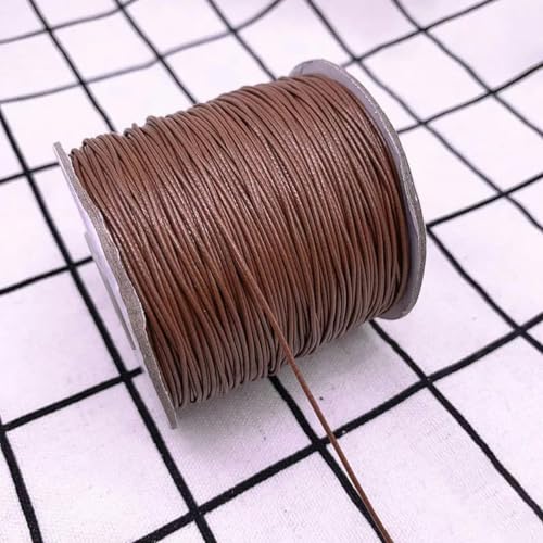 NIUSABOU Gewachste Polyester-Kordel, 0,5 0,8 1,0 1,5 2,0 mm gewachste Schnur gewachste Faden Schnur String Strap Halskette Seil Perlen(19,1.0mm(10meters)) von NIUSABOU