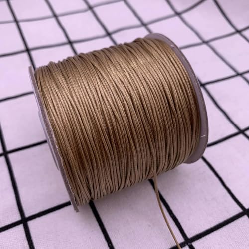 NIUSABOU Gewachste Polyester-Kordel, 0,5 0,8 1,0 1,5 2,0 mm gewachste Schnur gewachste Faden Schnur String Strap Halskette Seil Perlen(25,0.5mm(10meters)) von NIUSABOU