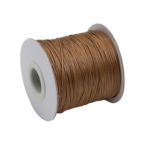 NIUSABOU Gewachste Polyester-Kordel, 10 mt/los Gewachste Baumwollschnur Gewachste Fadenschnur String Strap Halskette Seil Perle(Brown) von NIUSABOU