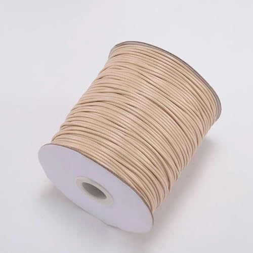 NIUSABOU Gewachste Polyester-Kordel, 10 mt/los Gewachste Baumwollschnur Gewachste Fadenschnur String Strap Halskette Seil Perle(Camel,0.8mm (10Meters)) von NIUSABOU