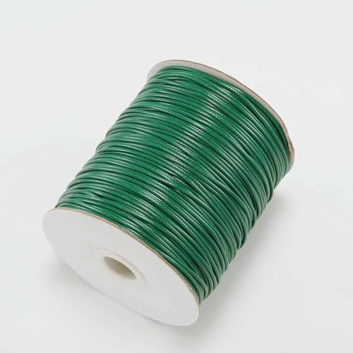NIUSABOU Gewachste Polyester-Kordel, 10 mt/los Gewachste Baumwollschnur Gewachste Fadenschnur String Strap Halskette Seil Perle(Green,1.0mm (10Meters)) von NIUSABOU