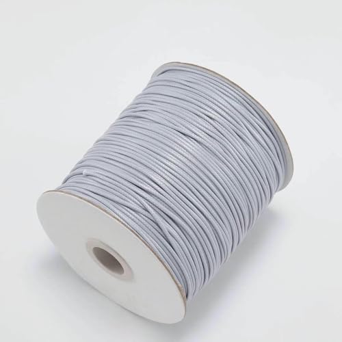 NIUSABOU Gewachste Polyester-Kordel, 10 mt/los Gewachste Baumwollschnur Gewachste Fadenschnur String Strap Halskette Seil Perle(Grey,1.0mm (10Meters)) von NIUSABOU