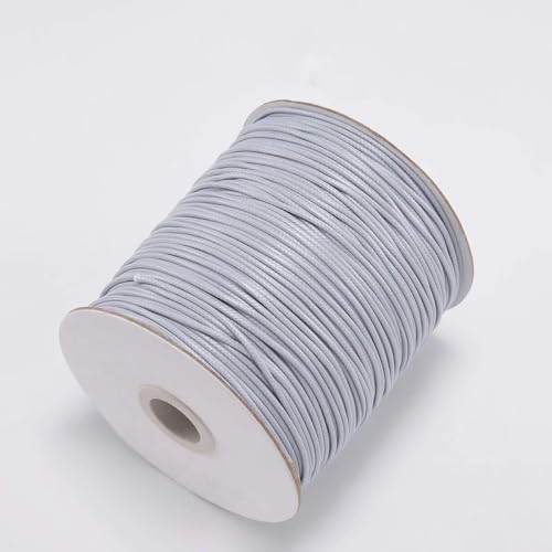 NIUSABOU Gewachste Polyester-Kordel, 10 mt/los Gewachste Baumwollschnur Gewachste Fadenschnur String Strap Halskette Seil Perle(Grey,1.0mm (10Meters)) von NIUSABOU