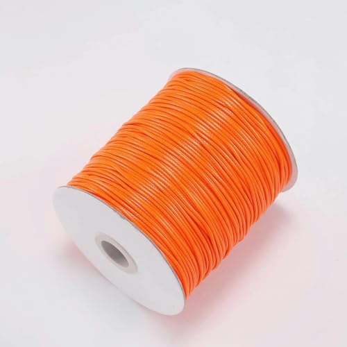 NIUSABOU Gewachste Polyester-Kordel, 10 mt/los Gewachste Baumwollschnur Gewachste Fadenschnur String Strap Halskette Seil Perle(Orange,0.5mm (10Meters)) von NIUSABOU