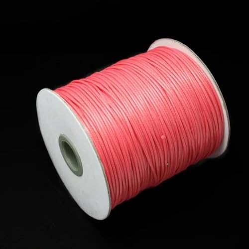 NIUSABOU Gewachste Polyester-Kordel, 1mm 1,5mm 2mm Multiolor gewachster Draht Baumwollkordel gewachster Faden String Strap Halskette Seil Perle(Water Red,Dia 1.5mm 10meter) von NIUSABOU