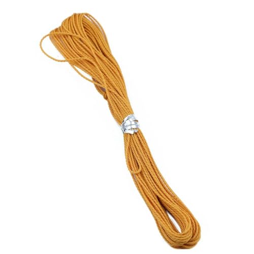 NIUSABOU Gewachste Polyester-Kordel, 1mm Gewachste Baumwolle Seil Schnur 10 mt/lose Gewachste Gewinde Schnur String Strap Halskette DIY(Orange) von NIUSABOU