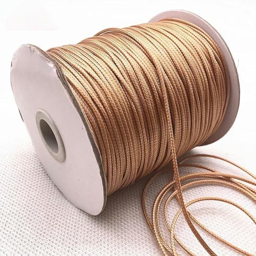 NIUSABOU Gewachste Polyester-Kordel, NEU 10 Meter 1mm 1,5mm Gewachste Baumwollkordel Gewachster Faden Kordel Schnur Band Halskette Seil Perle(10,1.5mm(10meters)) von NIUSABOU