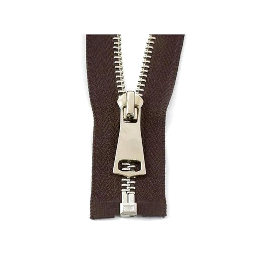 40-120cm 5# Metall-Reißverschluss, offene Jacke, Mantel, Tasche, Kleidung, Reißverschluss, Reparaturset, Nähzubehör, Kaffee, 90cm 40-120cm 5# Metall-Reißverschluss, offene Jacke, Mantel, Tasche, Kleidung, Reißverschluss, Reparaturset, Nähzubehör, Kaffee, 90cm von NIUXICH