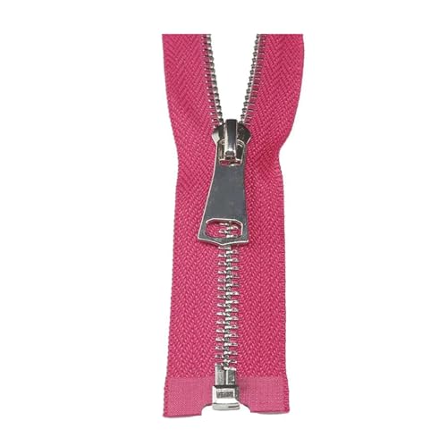 40-120cm 5# Metall-Reißverschluss, offene Jacke, Mantel, Tasche, Kleidung, Reißverschluss, Reparaturset, Nähzubehör, Rosenrot, 60cm 40-120cm 5# Metall-Reißverschluss, offene Jacke, Mantel, Tasche, Kleidung, Reißverschluss, Reparaturset, Nähzubehör, Rosenrot, 60cm von NIUXICH