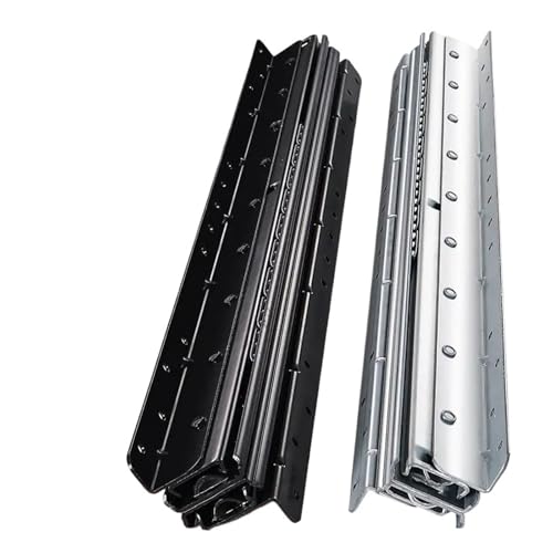 1 Paar 260 Pfund schwere Unterbau-Schubladenführungen – Vollauszug aus Metallschienen for reibungslosen Betrieb(Black,400mm) von NIYADO