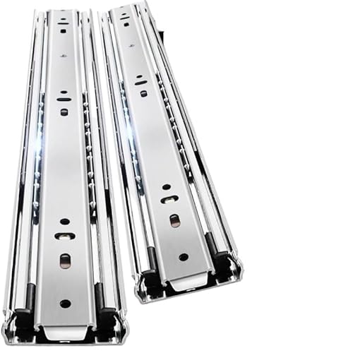 1 Paar 51 mm Hochleistungs-Schubladenschienen – Vollauszug mit seitlicher Montage, Metallschienen for reibungslosen Betrieb – 68 kg Tragkraft(250mm) von NIYADO