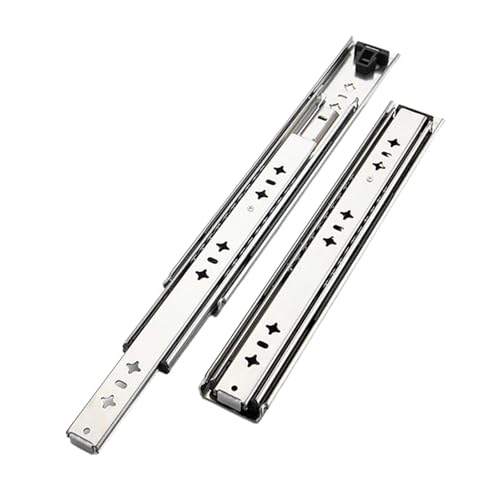 1 Paar 53 mm Hochleistungs-Schubladenschienen – 120 kg Tragkraft – leichtgängige Vollauszug-Schubladenschienen for Schränke und Regale(450mm) von NIYADO