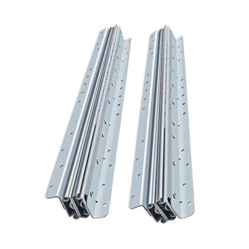 1 Paar Schubladenführungen zur Bodenmontage for Treppenschränke – Vollauszug 400–1000 mm, reibungsloser Betrieb, Geräuschreduzierung(White,1000-1900MM) von NIYADO