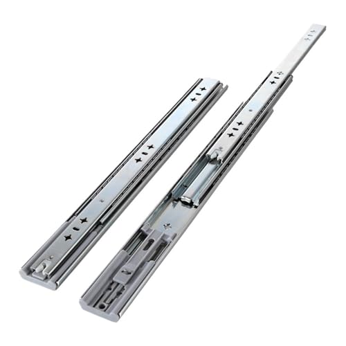 1 Paar Schubladenführungsschienen – Vollauszug-Dämpfungspuffer for Wohnmobile und den industriellen Einsatz – 53 mm breit, 120 kg Tragkraft – erosionsbeständig(300mm) von NIYADO