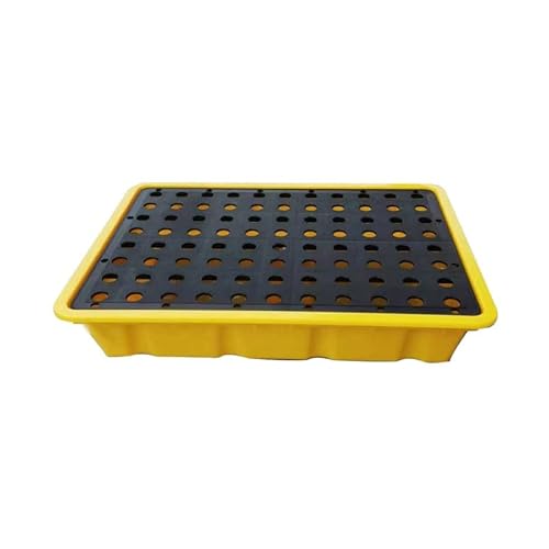 Auffangpalette – Modulare, stapelbare Fasslagerlösung mit abnehmbarer Gitterwanne und auslaufsicherem Abfluss(48.5x35x9cm) von NIYADO