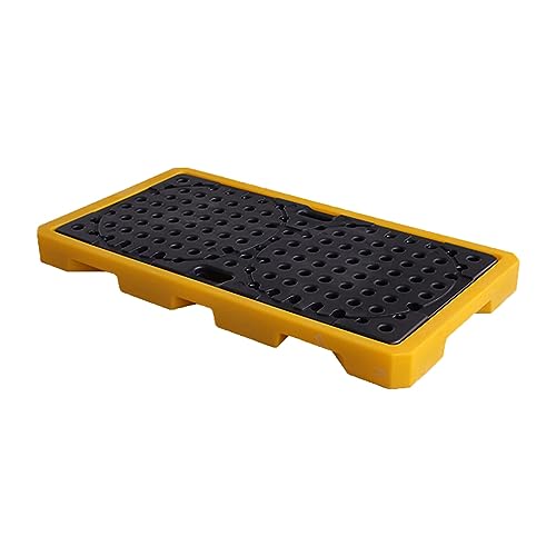 Auslaufsichere Schale for stapelbare Ölfässer in der Industrie – Auffangpalette aus Polyethylen for Lager und Werkstätten(1 Pack 51.2"x26.8"x3.9") von NIYADO