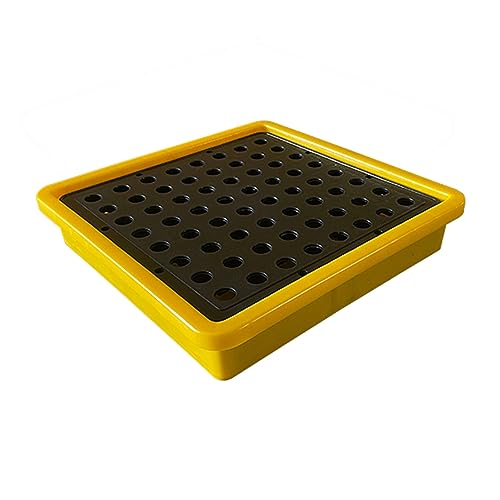 Auslaufsichere Schale for stapelbare Ölfässer in der Industrie – Auffangpalette aus Polyethylen for Lager und Werkstätten(2 Pack 13.4"x13.4"x2.6") von NIYADO