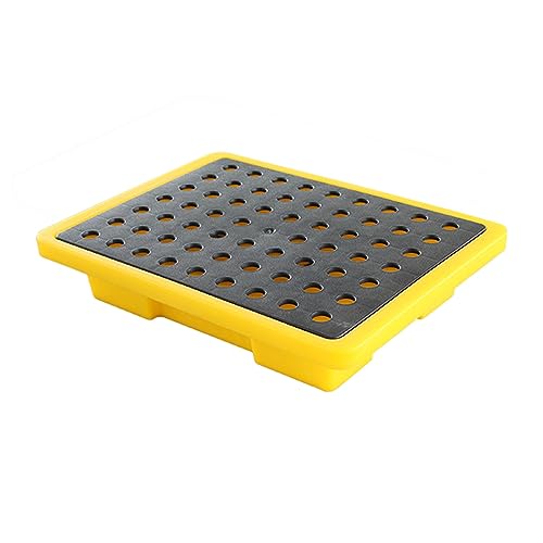 Auslaufsichere Schale for stapelbare Ölfässer in der Industrie – Auffangpalette aus Polyethylen for Lager und Werkstätten(5 Pack 19.3"x14"x3.7") von NIYADO