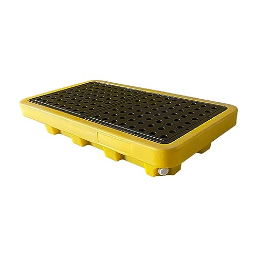 Auslaufsichere Schale for stapelbare Ölfässer in der Industrie – Auffangpalette aus Polyethylen for Lager und Werkstätten(5 Pack 26.2"x14.2"x4.7") von NIYADO