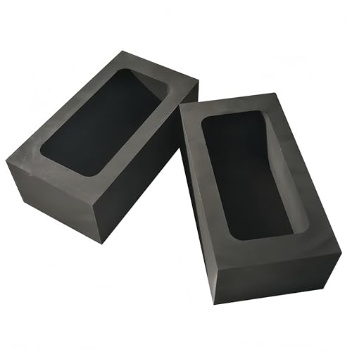 Hochtemperatur-Graphittiegel for Schmelzen von Gold und Silber – 3000 °C hitzebeständig mit Griff – 1 Stück(0.9ml (17g of molten gold)) von NIYADO