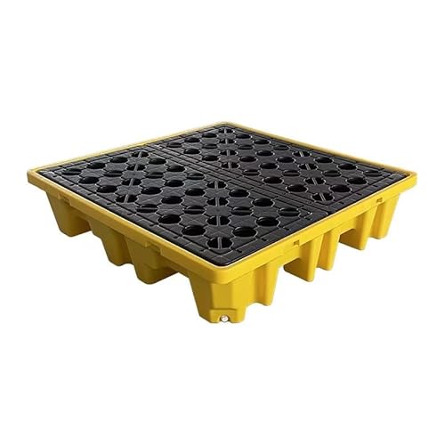 Industrielle Auffangpalette – Modulare Wanne mit hoher Kapazität zur Kontrolle von Fasslecks und Handhabung gefährlicher Flüssigkeiten(51.2x26.8x5.9in) von NIYADO