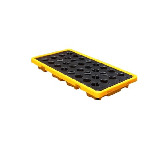 Industrielle modulare Auffangpalette mit Ablauf- und Gabelstaplertaschen – sichere Lagerung for Chemikalienbehälter(80L/130x68x15Cm) von NIYADO