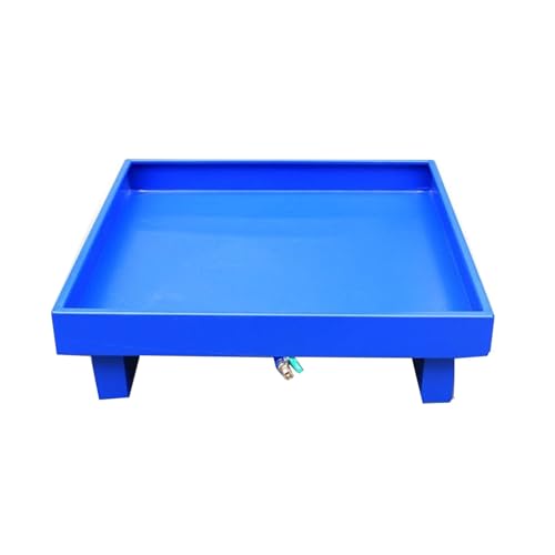 Industrielle modulare Plattform zur Auffangung von Leckagen – langlebige, rutschfeste Ölfasspalette mit hoher Tragkraft und Rädern(Blue-a,25.6x25.6x5.9in) von NIYADO