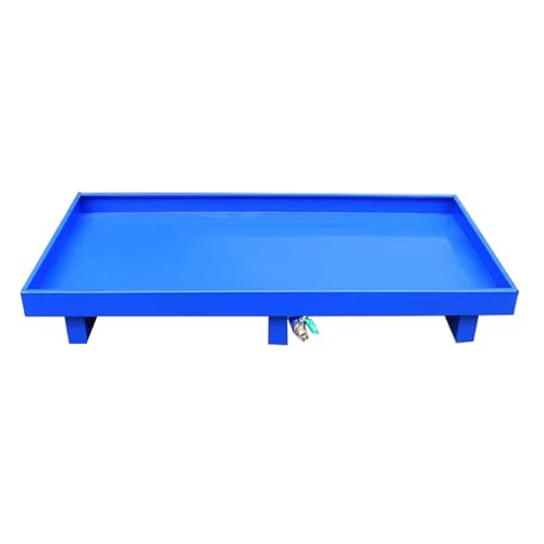 Industrielle modulare Plattform zur Auffangung von Leckagen – langlebige, rutschfeste Ölfasspalette mit hoher Tragkraft und Rädern(Blue-a,49.2x25.6x5.9in) von NIYADO