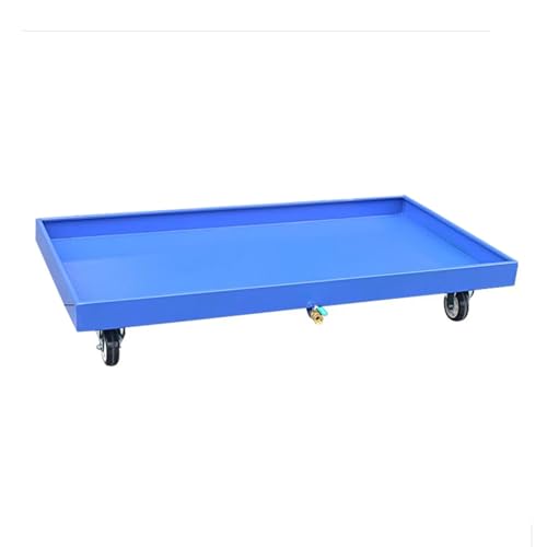 Industrielle modulare Plattform zur Auffangung von Leckagen – langlebige, rutschfeste Ölfasspalette mit hoher Tragkraft und Rädern(Blue-b,49.2x25.6x5.9in) von NIYADO