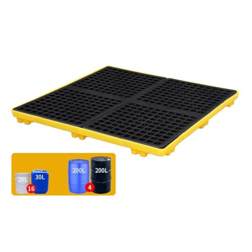 Modulare Auffangpalette – Robuste Plattform mit Auslaufschutz for die Lagerung von Öl und Chemikalien(120 * 120 * 10cm) von NIYADO