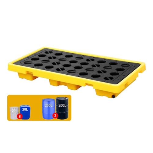 Modulare Auffangpalette – Robuste Plattform mit Auslaufschutz for die Lagerung von Öl und Chemikalien(127 * 67 * 17cm) von NIYADO