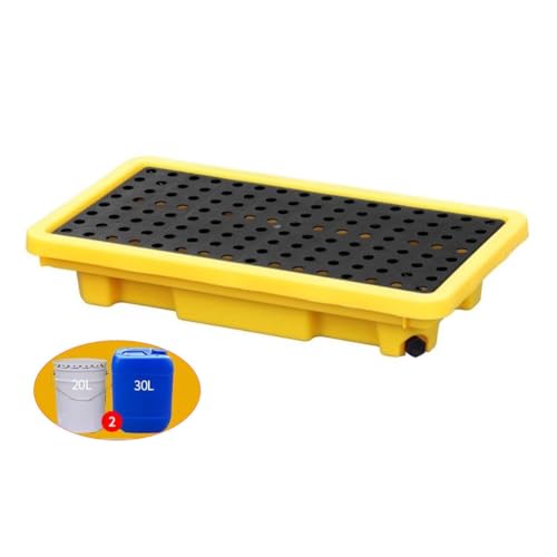 Modulare Auffangpalette – Robuste Plattform mit Auslaufschutz for die Lagerung von Öl und Chemikalien(66 * 36 * 12cm) von NIYADO