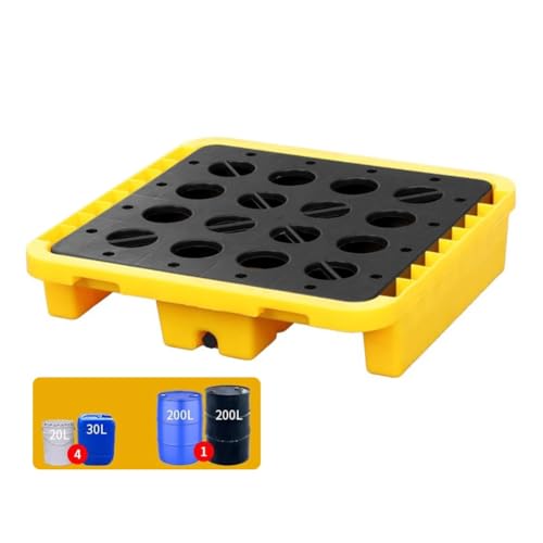 Modulare Auffangpalette – Robuste Plattform mit Auslaufschutz for die Lagerung von Öl und Chemikalien(72 * 72 * 16cm) von NIYADO