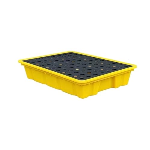Modulare Plattform zur Auffangung von Fässern – Auffangwanne mit 50 kg Tragkraft for den industriellen Einsatz, Garagen, Labore und mehr(4 L/33x33x5.8Cm) von NIYADO